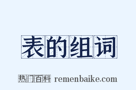 表的组词是什么意思的图片